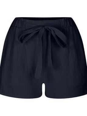 B + AB Shorts, Tie Front, Navy Blue, Cotton Blend US Size 6-8